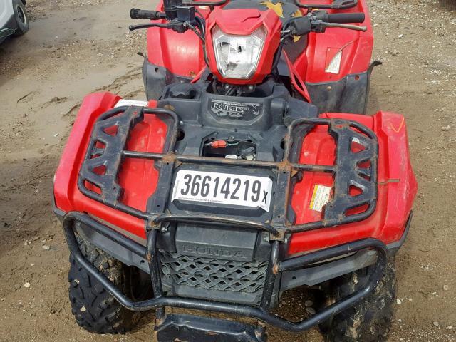 1HFTE4523F4000520 - 2015 HONDA TRX500 FM RED photo 9