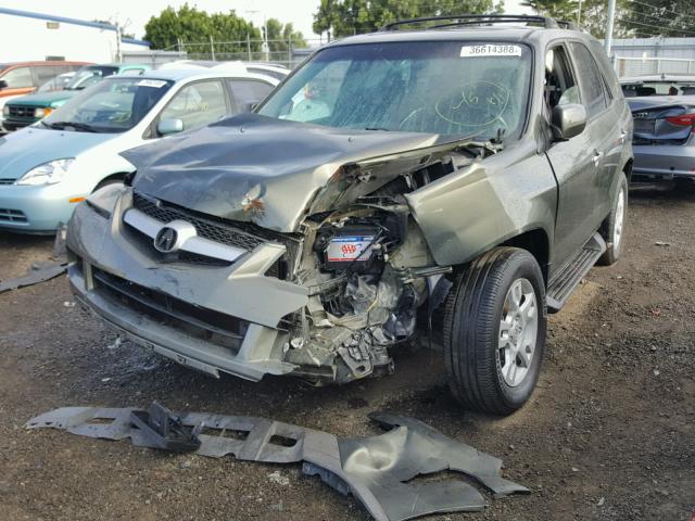 2HNYD18636H520178 - 2006 ACURA MDX TOURIN GREEN photo 2