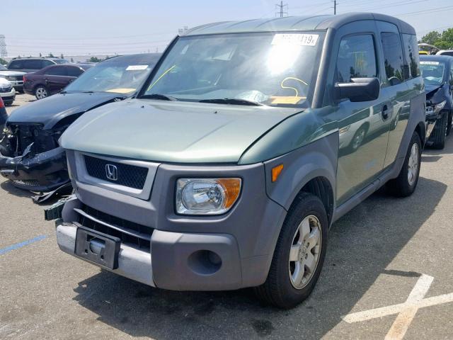 5J6YH28593L019120 - 2003 HONDA ELEMENT EX GREEN photo 2