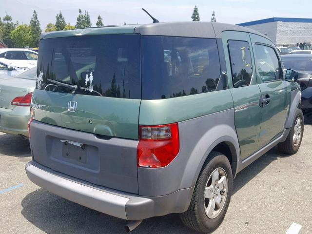 5J6YH28593L019120 - 2003 HONDA ELEMENT EX GREEN photo 4