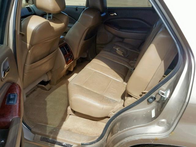 2HNYD18824H550710 - 2004 ACURA MDX TOURIN GOLD photo 6