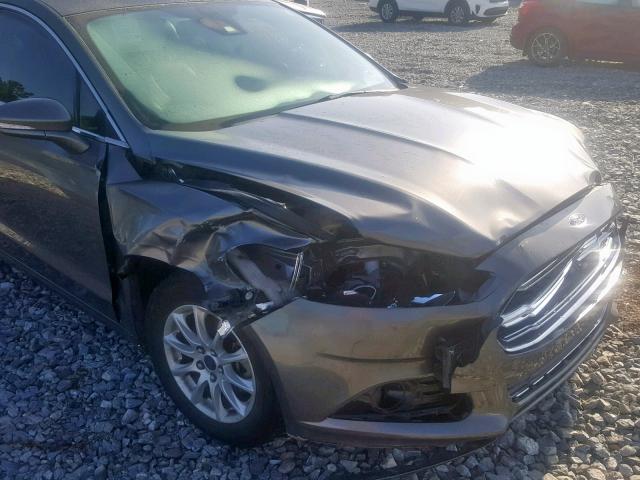 3FA6P0K94ER162115 - 2014 FORD FUSION TIT GRAY photo 9