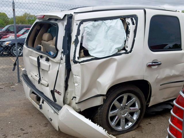 1GKUKEEFXAR266620 - 2010 GMC YUKON DENA WHITE photo 9