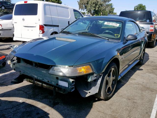 1FAFP40482F188997 - 2002 FORD MUSTANG GREEN photo 2