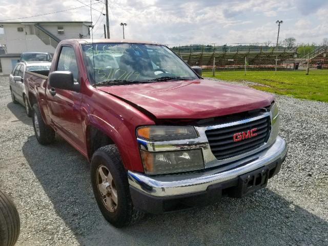 1GTDT148X58183852 - 2005 GMC CANYON RED photo 1