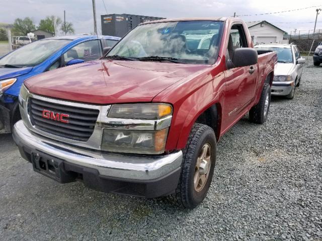 1GTDT148X58183852 - 2005 GMC CANYON RED photo 2