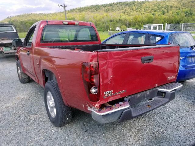 1GTDT148X58183852 - 2005 GMC CANYON RED photo 3