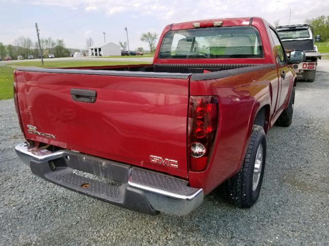 1GTDT148X58183852 - 2005 GMC CANYON RED photo 4