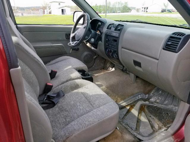 1GTDT148X58183852 - 2005 GMC CANYON RED photo 5