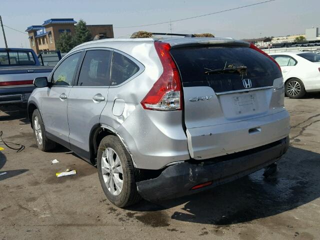 2HKRM4H78CH626276 - 2012 HONDA CR-V EX-L SILVER photo 3