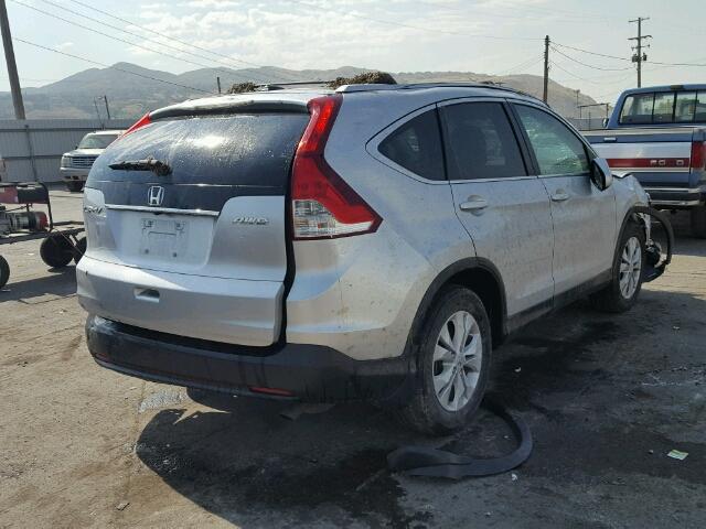 2HKRM4H78CH626276 - 2012 HONDA CR-V EX-L SILVER photo 4