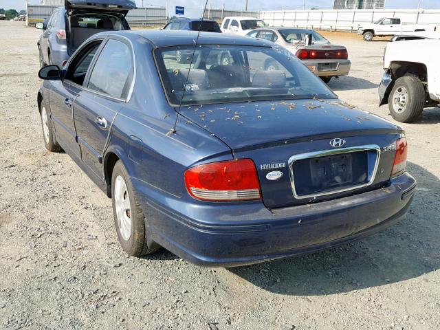 KMHWF25SX2A606400 - 2002 HYUNDAI SONATA GL BLUE photo 3