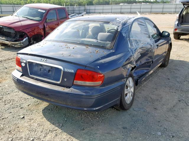 KMHWF25SX2A606400 - 2002 HYUNDAI SONATA GL BLUE photo 4