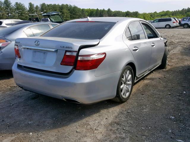 JTHBL46F385073718 - 2008 LEXUS LS 460 SILVER photo 4