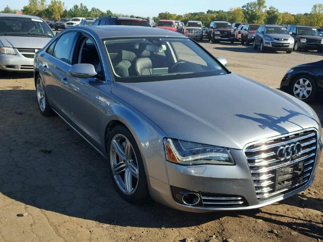 WAUA2AFD1DN015918 - 2013 AUDI A8 QUATTRO GRAY photo 1