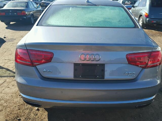 WAUA2AFD1DN015918 - 2013 AUDI A8 QUATTRO GRAY photo 10