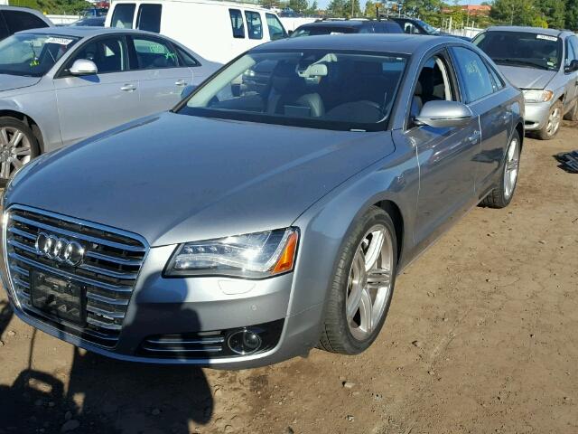 WAUA2AFD1DN015918 - 2013 AUDI A8 QUATTRO GRAY photo 2