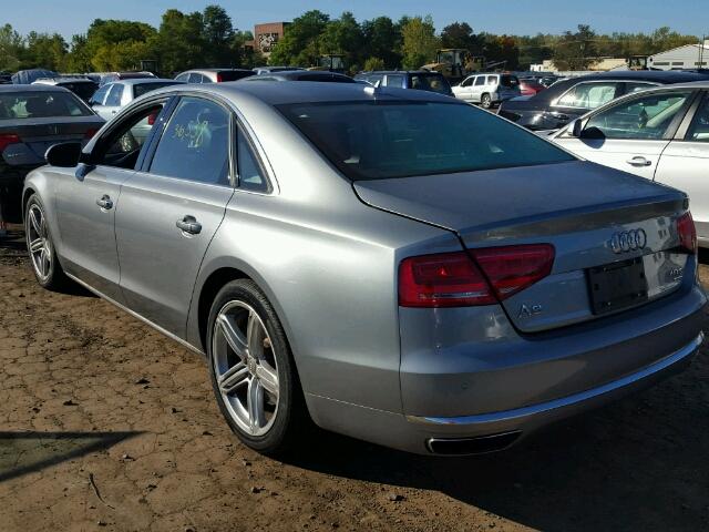 WAUA2AFD1DN015918 - 2013 AUDI A8 QUATTRO GRAY photo 3