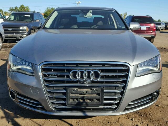 WAUA2AFD1DN015918 - 2013 AUDI A8 QUATTRO GRAY photo 9