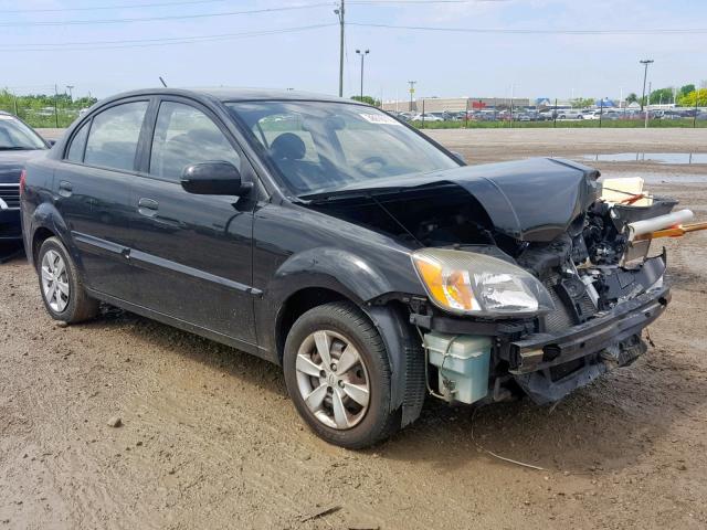 KNADH4A36A6687765 - 2010 KIA RIO LX BLACK photo 1