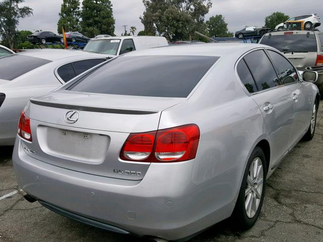 JTHBH96S365001698 - 2006 LEXUS GS 300 SILVER photo 4