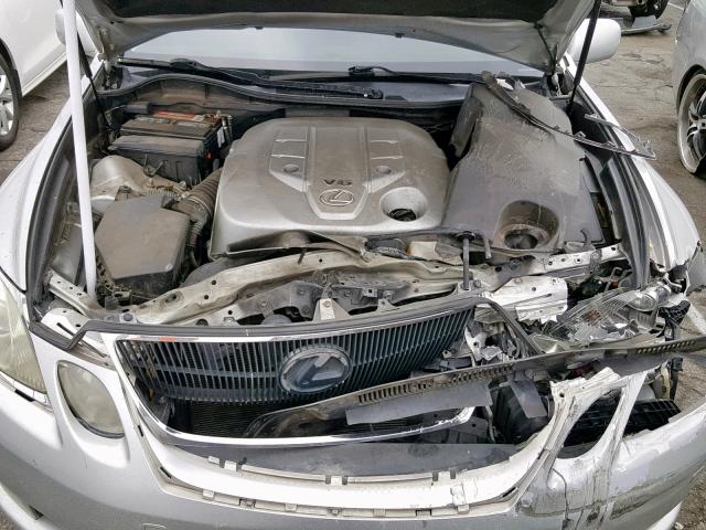 JTHBH96S365001698 - 2006 LEXUS GS 300 SILVER photo 7