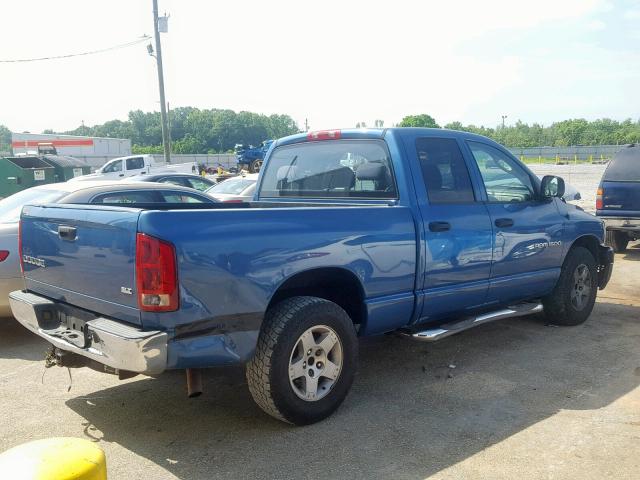 1D7HA18N64S581509 - 2004 DODGE RAM 1500 S BLUE photo 4