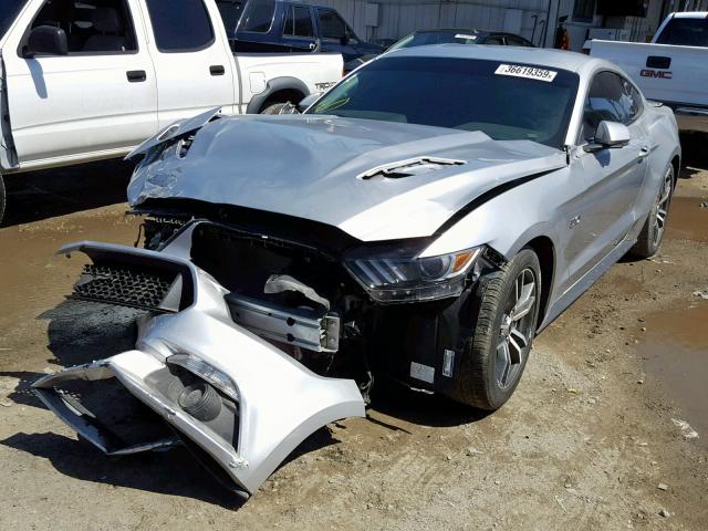 1FA6P8CF5H5244848 - 2017 FORD MUSTANG GT SILVER photo 2