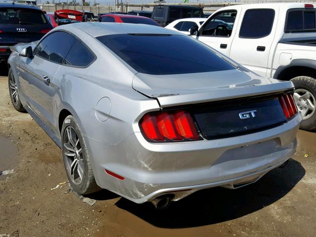 1FA6P8CF5H5244848 - 2017 FORD MUSTANG GT SILVER photo 3