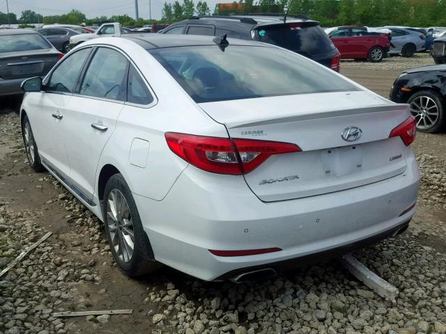 5NPE34AF8FH222627 - 2015 HYUNDAI SONATA SPO WHITE photo 3