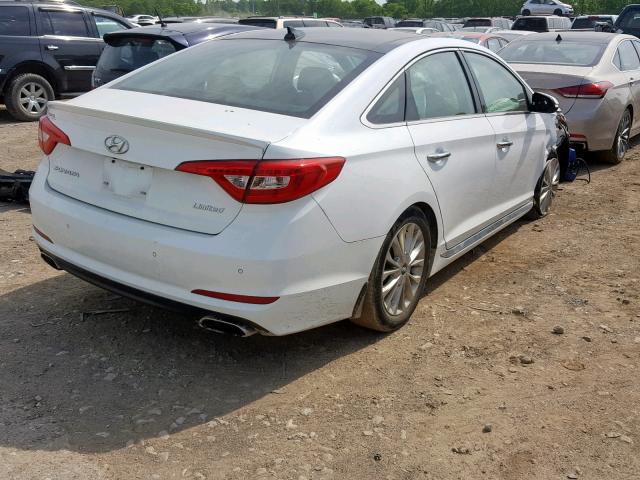 5NPE34AF8FH222627 - 2015 HYUNDAI SONATA SPO WHITE photo 4