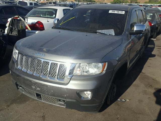 1C4RJFCT7CC348412 - 2012 JEEP GRAND CHER GRAY photo 2