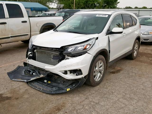 5J6RM4H77FL060962 - 2015 HONDA CR-V EXL WHITE photo 2