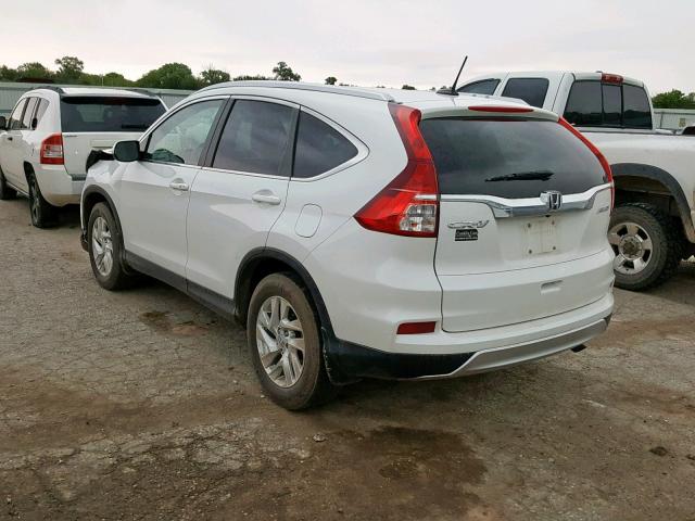 5J6RM4H77FL060962 - 2015 HONDA CR-V EXL WHITE photo 3