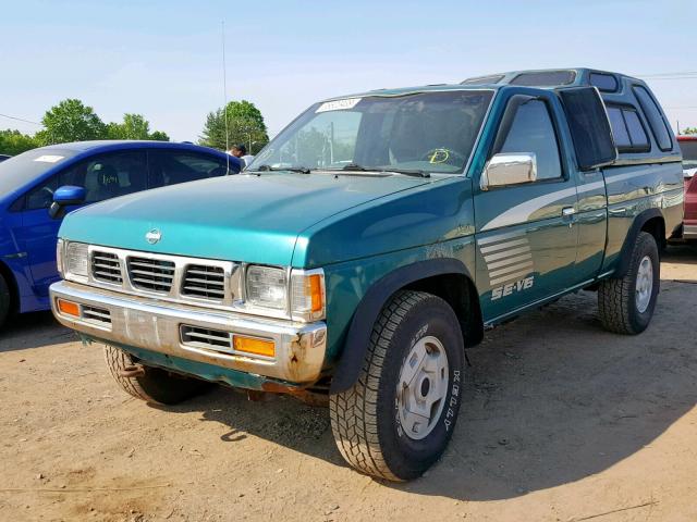 1N6HD16Y2SC433683 - 1995 NISSAN TRUCK KING TEAL photo 2