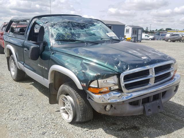 1B7GG26Y4XS216516 - 1999 DODGE DAKOTA GREEN photo 1