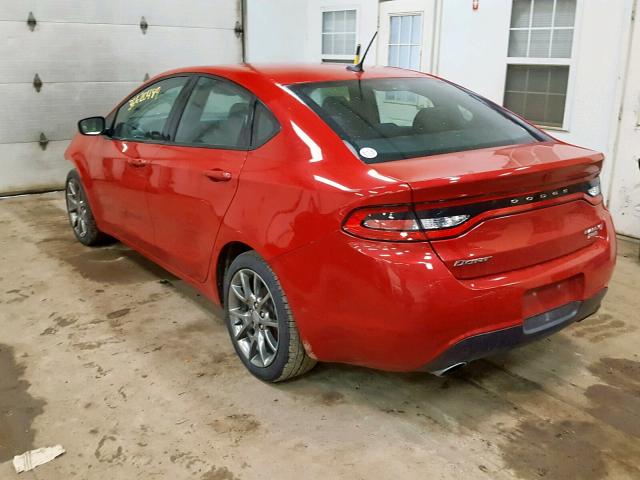 1C3CDFBB1ED902597 - 2014 DODGE DART SXT RED photo 3