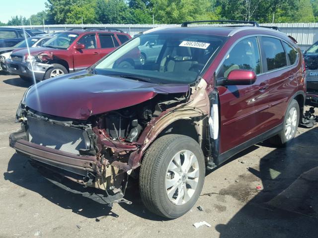 5J6RM4H77DL018210 - 2013 HONDA CR-V EXL MAROON photo 2