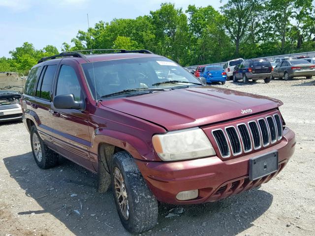 1J4GW58N32C120462 - 2002 JEEP GRAND CHER BURGUNDY photo 1