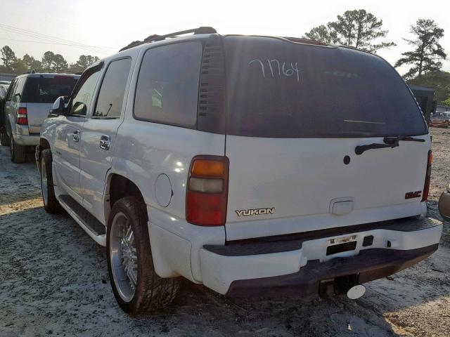 1GKEK63U23J162751 - 2003 GMC YUKON DENA WHITE photo 3