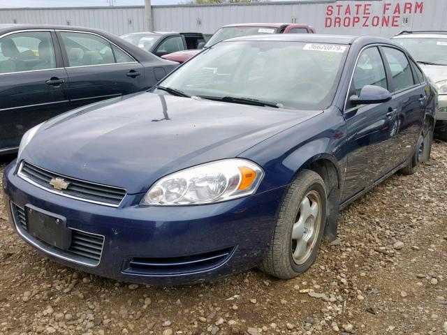 2G1WB58K681313988 - 2008 CHEVROLET IMPALA LS BLUE photo 2