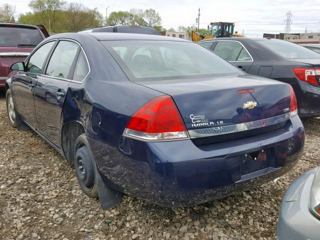 2G1WB58K681313988 - 2008 CHEVROLET IMPALA LS BLUE photo 3