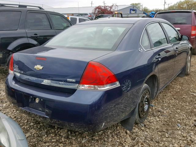 2G1WB58K681313988 - 2008 CHEVROLET IMPALA LS BLUE photo 4