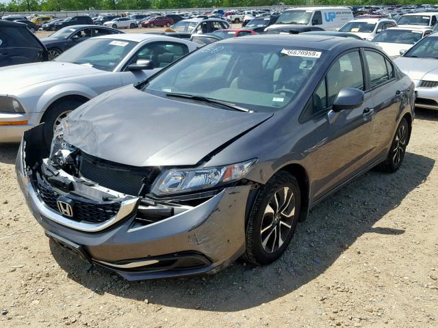 2HGFB2F8XDH514518 - 2013 HONDA CIVIC EX GRAY photo 2