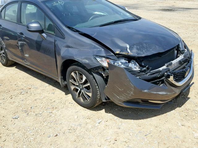 2HGFB2F8XDH514518 - 2013 HONDA CIVIC EX GRAY photo 9