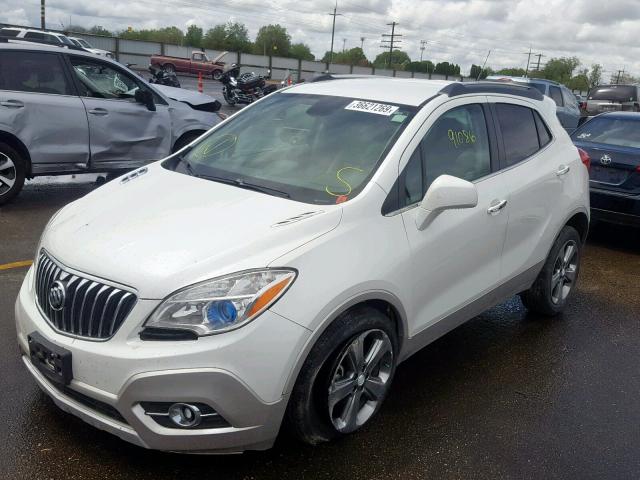 KL4CJGSB8DB112177 - 2013 BUICK ENCORE WHITE photo 2