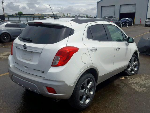 KL4CJGSB8DB112177 - 2013 BUICK ENCORE WHITE photo 4