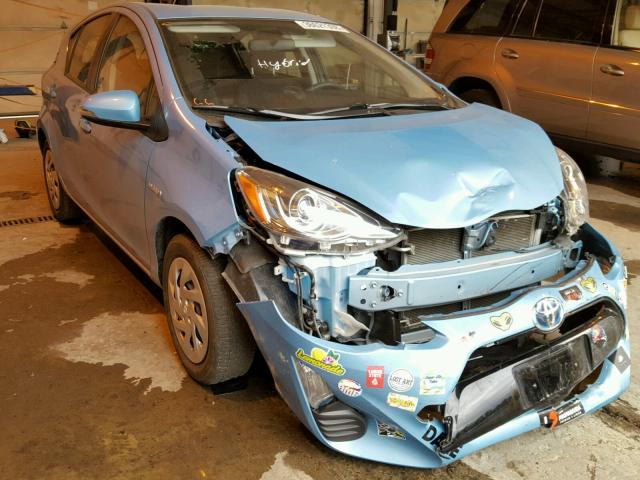 JTDKDTB34G1590505 - 2016 TOYOTA PRIUS C TEAL photo 1