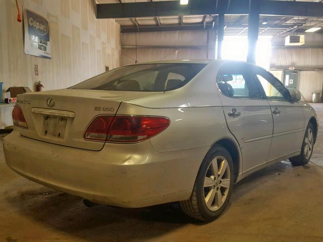 JTHBA30G155123061 - 2005 LEXUS ES 330 SILVER photo 4