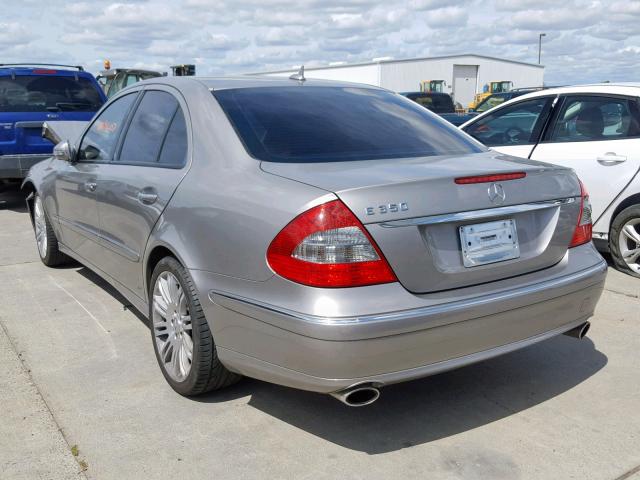 WDBUF56X87B109580 - 2007 MERCEDES-BENZ E 350 BEIGE photo 3